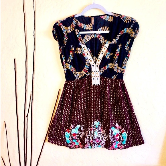 Free People Boho cap sleeve blouse - Picture 2 of 10